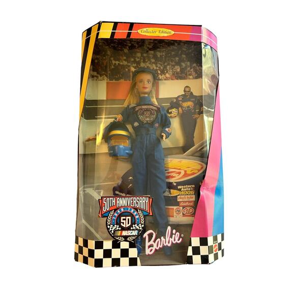 1998 50th Anniversary NASCAR Barbie Collector's Edition 20442 NEW - Picture 2 of 10